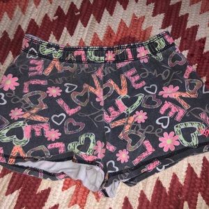 multicolored justice shorts